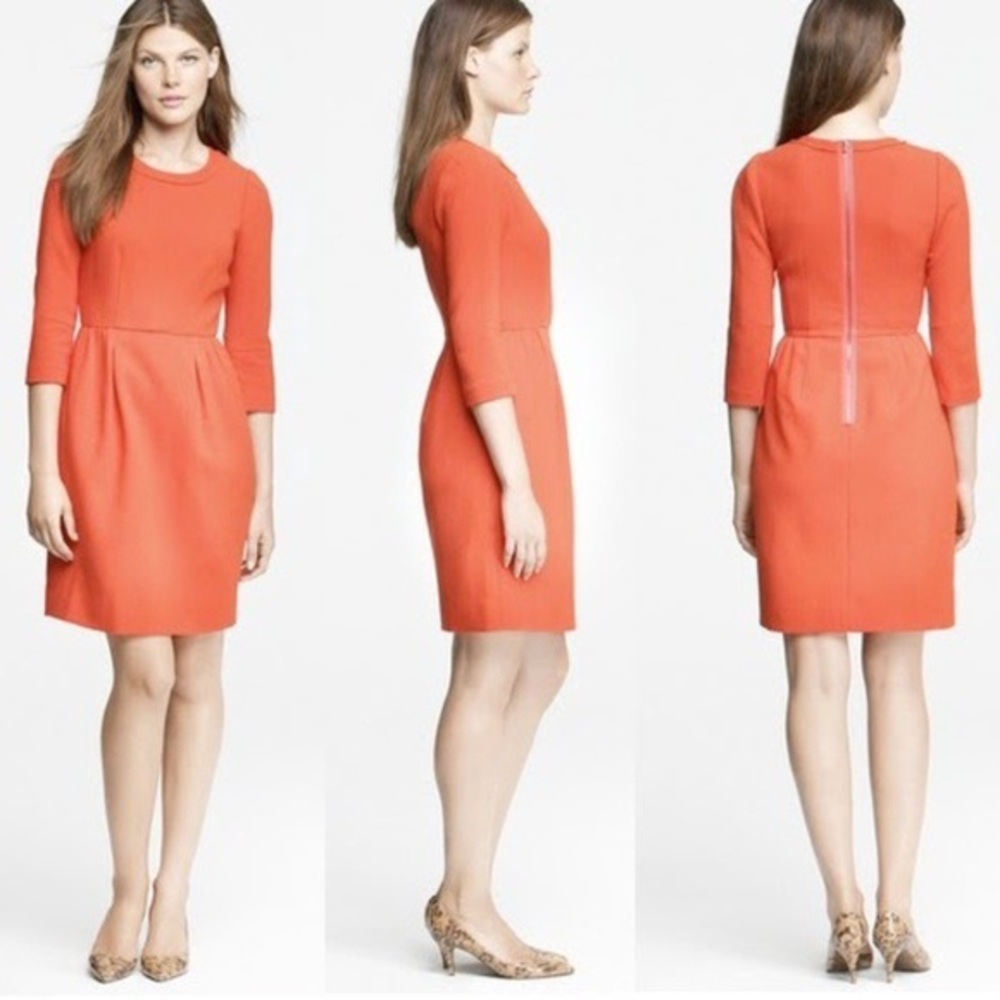 JCrew Teddie Wool Dress Red Size 4